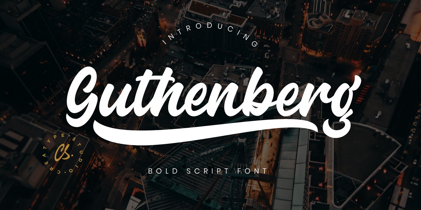 Beispiel einer Guthenberg-Schriftart