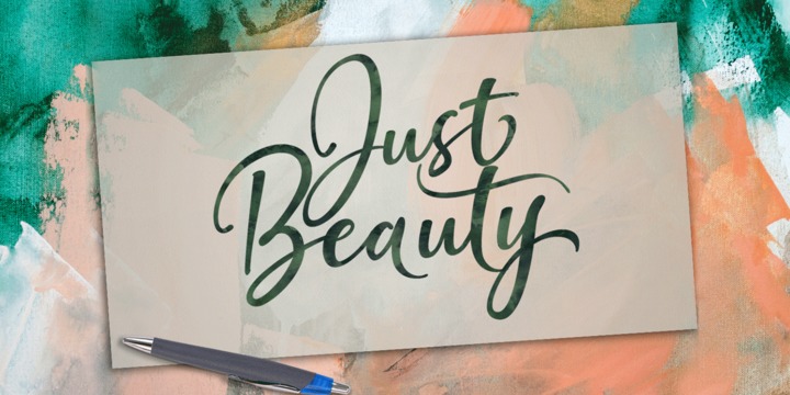 Beispiel einer Just Beauty-Schriftart