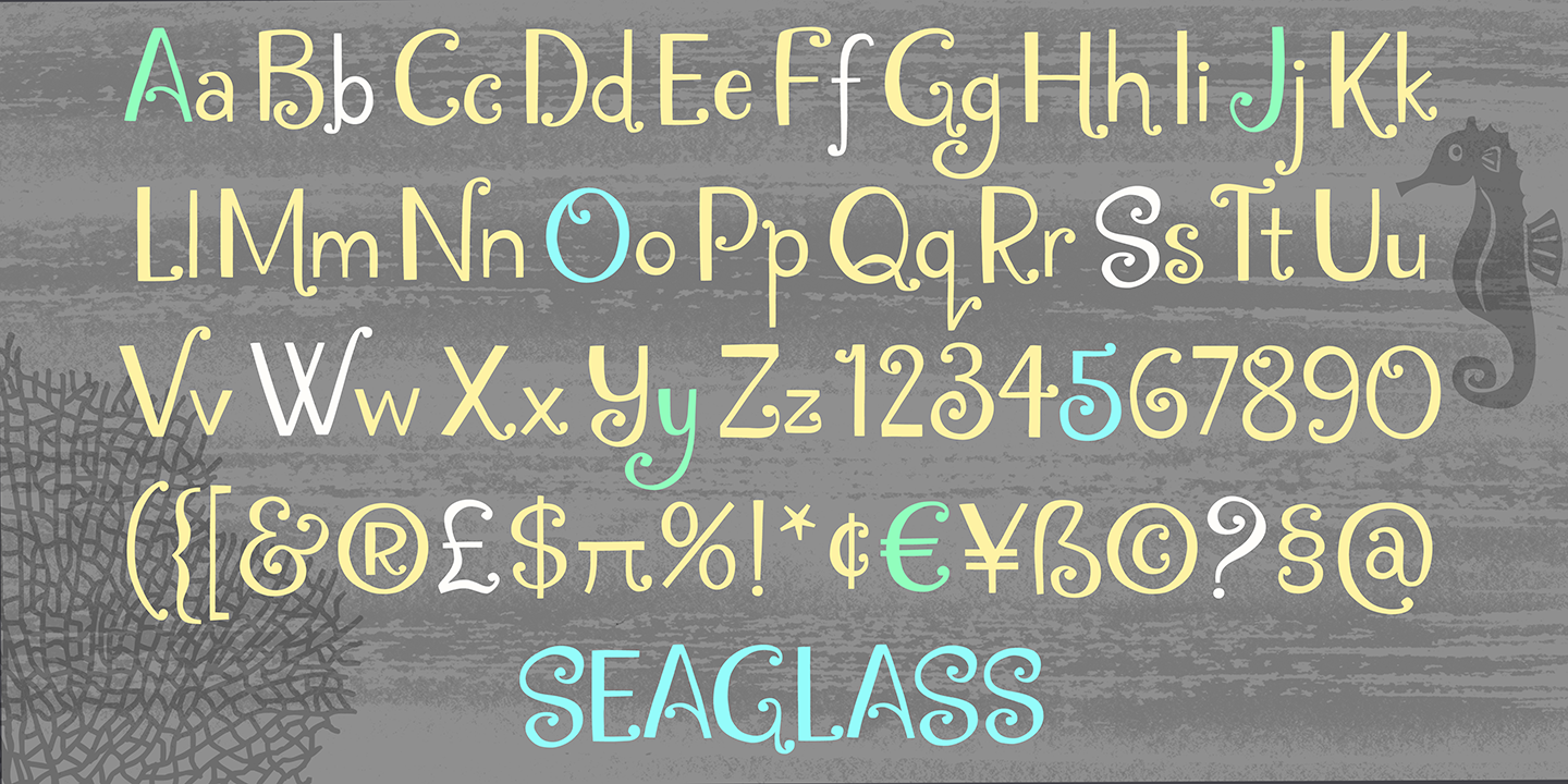 Beispiel einer Seaglass Regular-Schriftart