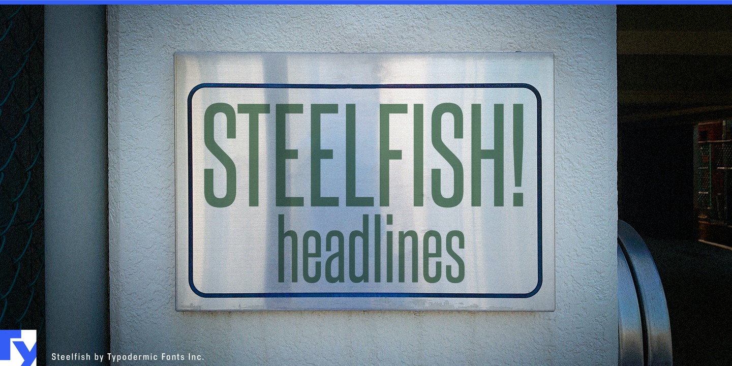 Beispiel einer Steelfish-Schriftart