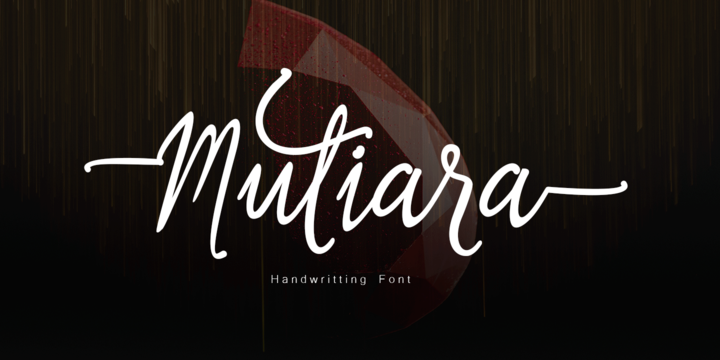 Beispiel einer Mutiara-Schriftart
