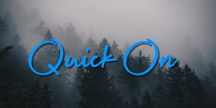 Beispiel einer Quick On-Schriftart