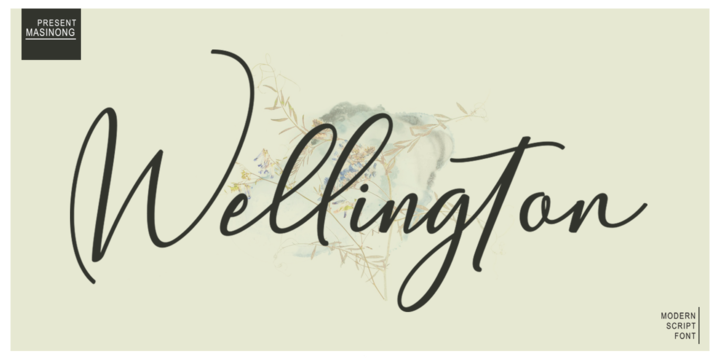 Beispiel einer Wellington-Schriftart