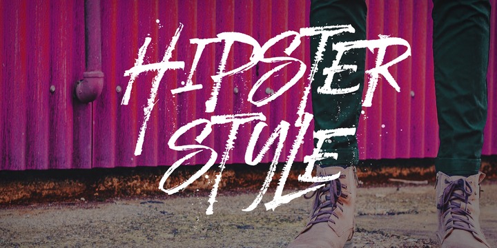 Beispiel einer Trapstyle Extra-Schriftart