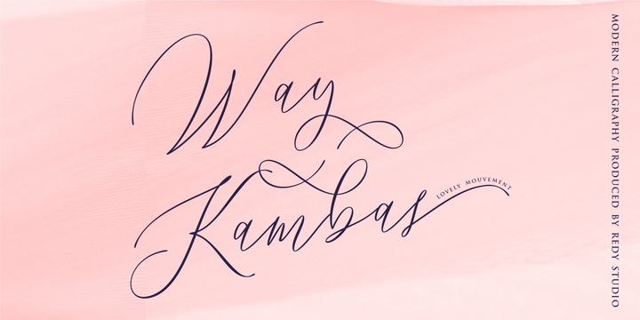 Beispiel einer Way Kambas-Schriftart