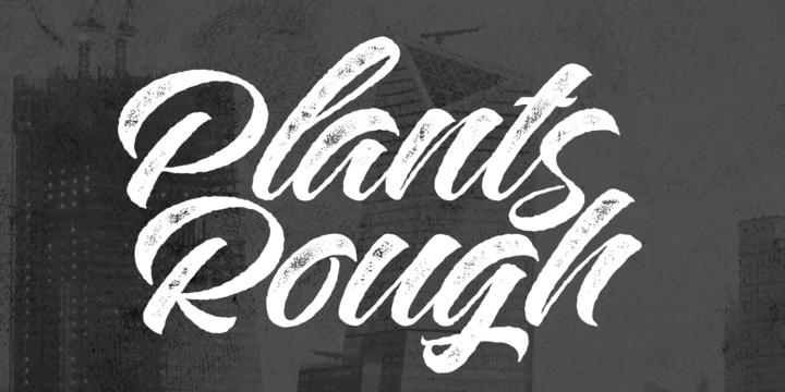 Beispiel einer Plants Rough-Schriftart