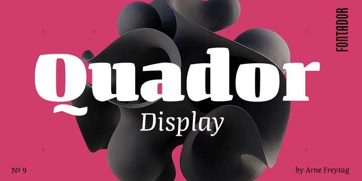 Beispiel einer Quador Display Bold-Schriftart