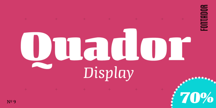 Beispiel einer Quador Display-Schriftart