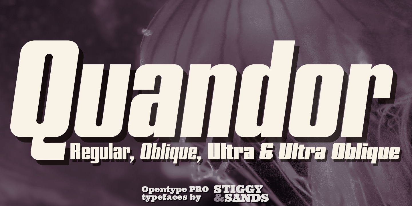 Beispiel einer Quandor Regular-Schriftart