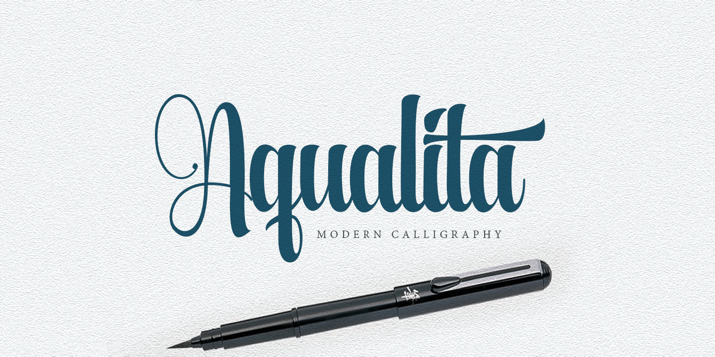 Beispiel einer Aqualita-Schriftart