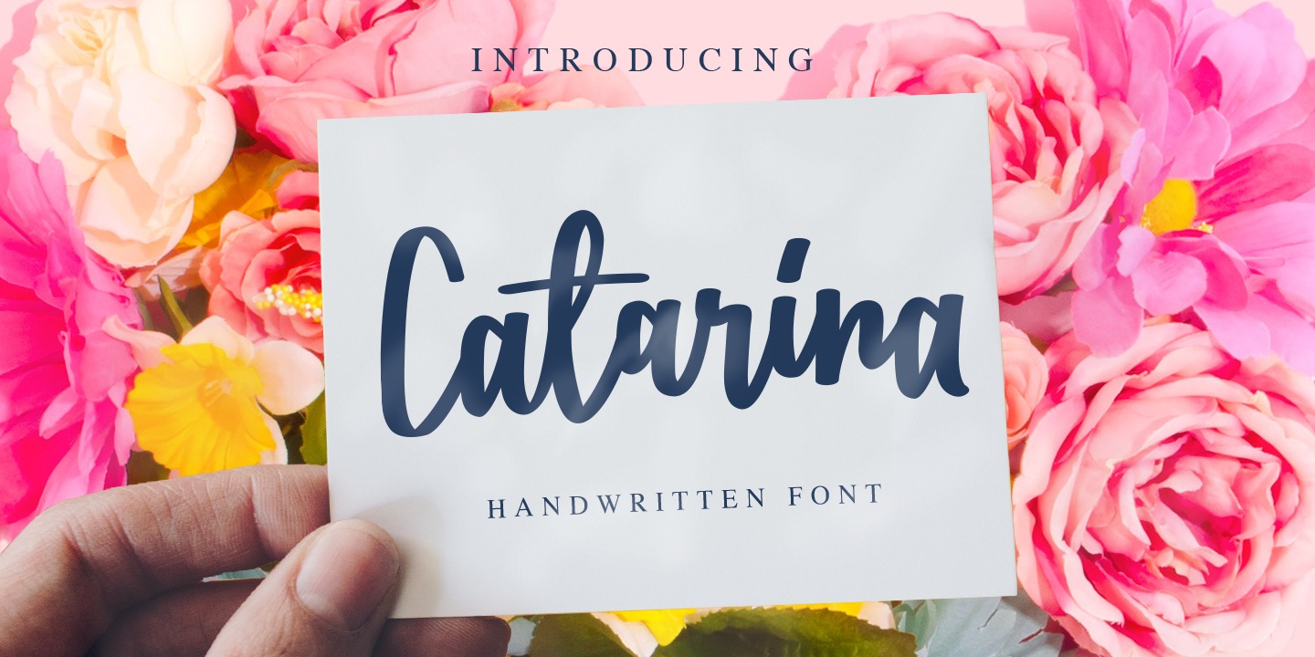 Beispiel einer Catarina Regular-Schriftart