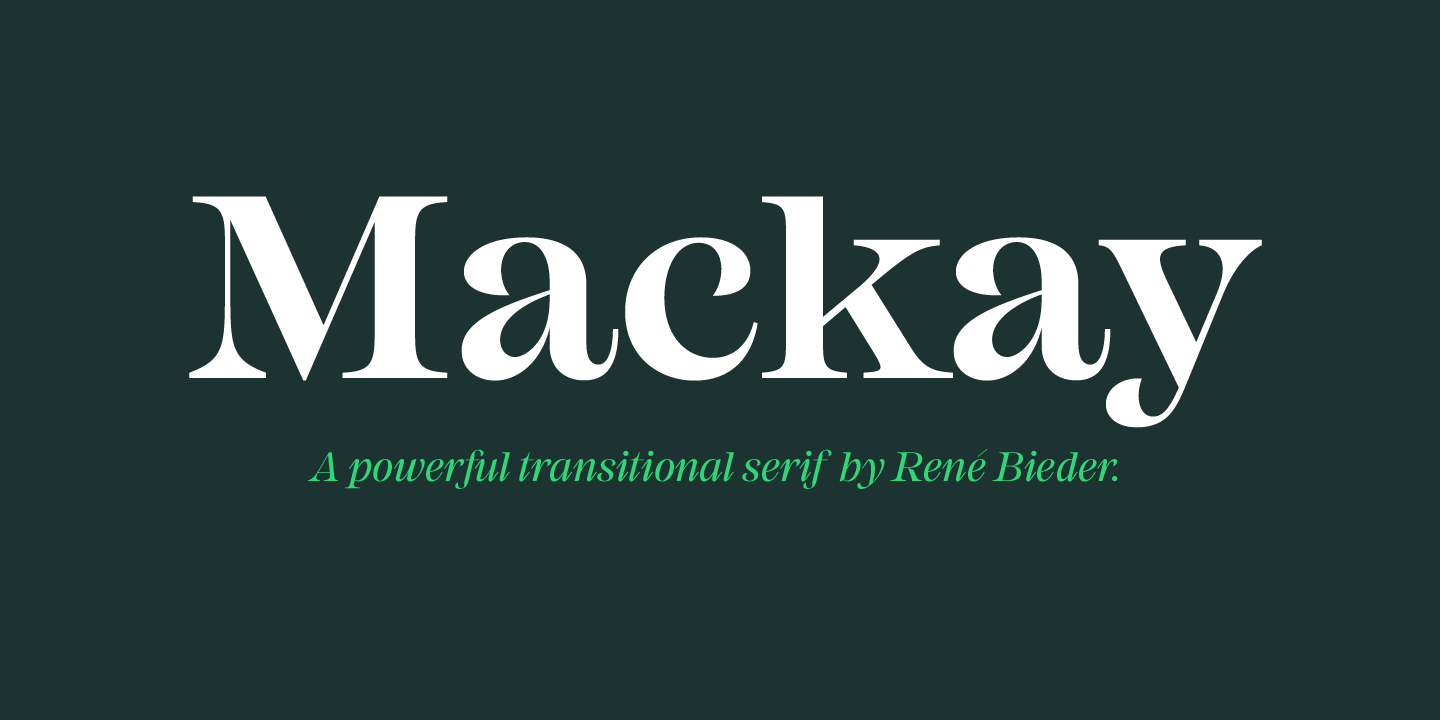 Beispiel einer Mackay-Schriftart