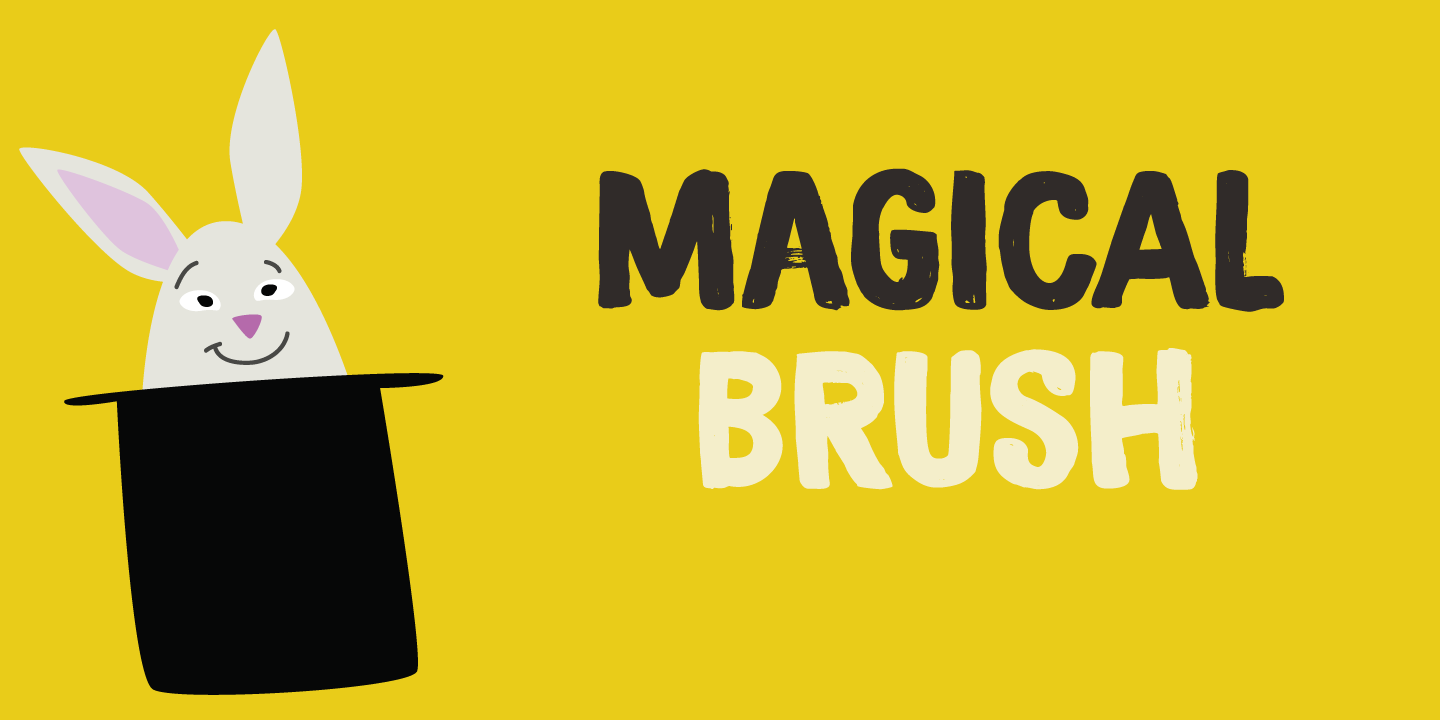 Beispiel einer Magical Brush Regular-Schriftart