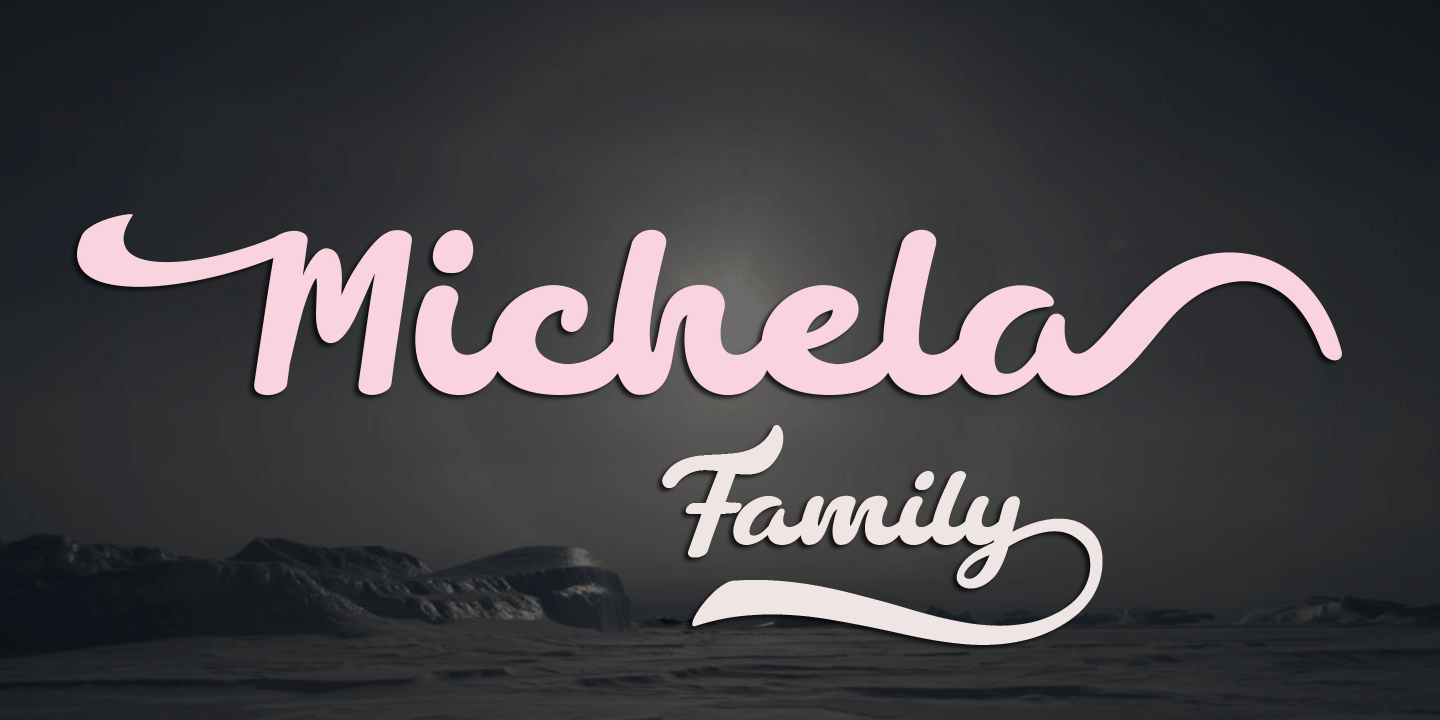 Beispiel einer Michela Regular-Schriftart