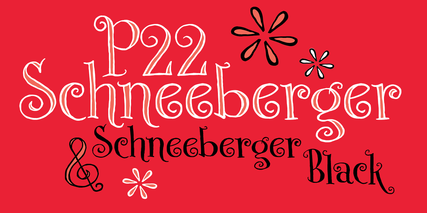 Beispiel einer P22 Schneeberger Black-Schriftart