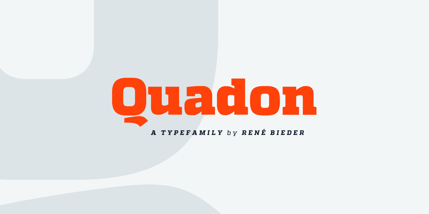 Beispiel einer Quadon Medium-Schriftart