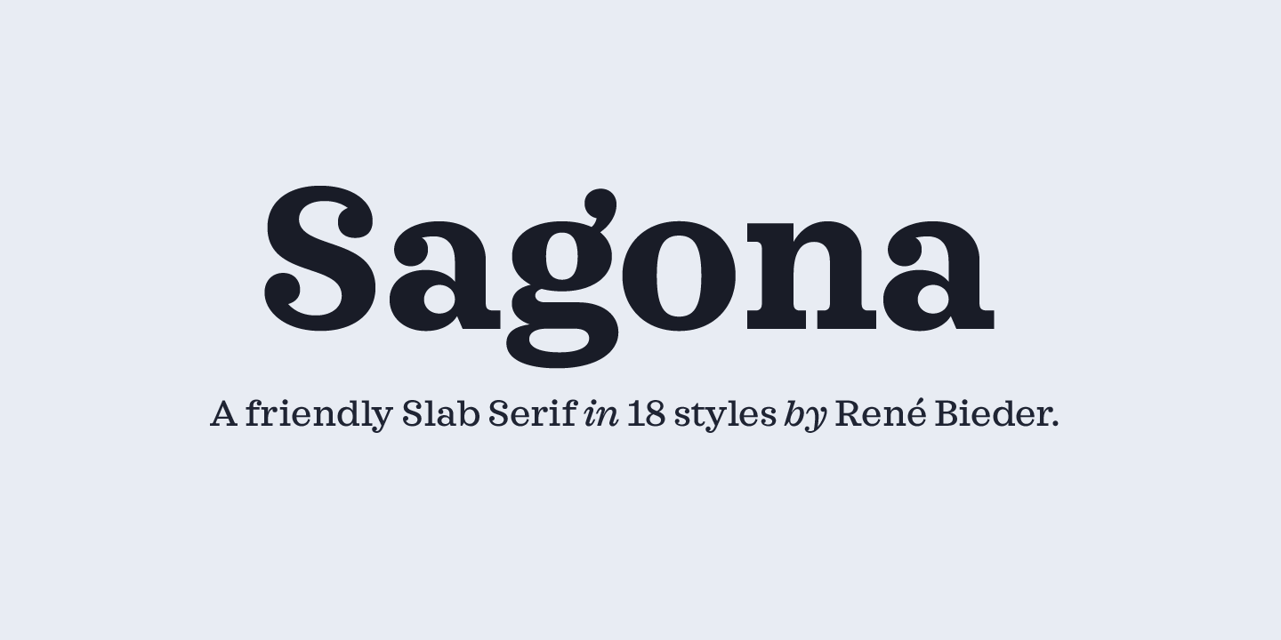 Beispiel einer Sagona Heavy Italic-Schriftart