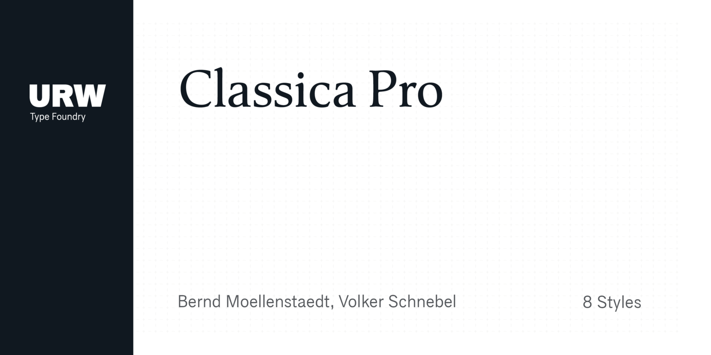 Beispiel einer Classica Pro Demi Italic-Schriftart