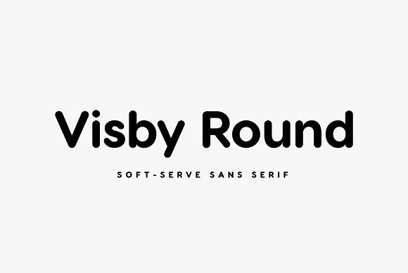 Beispiel einer Visby Round CF-Schriftart