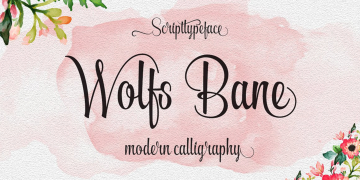 Beispiel einer Wolfsbane Regular-Schriftart