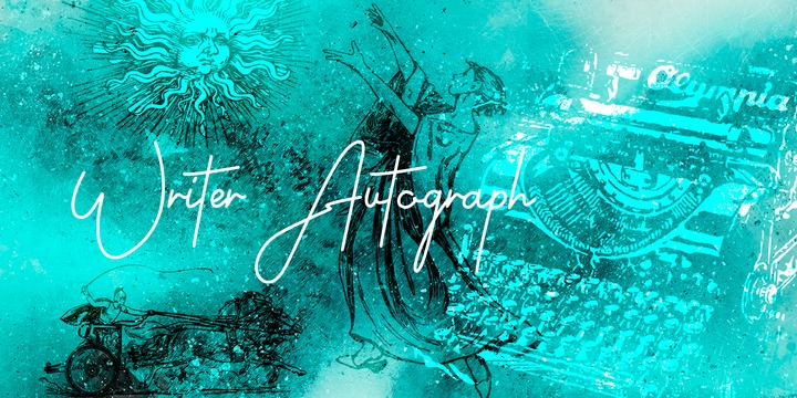 Beispiel einer Writer Autograph-Schriftart