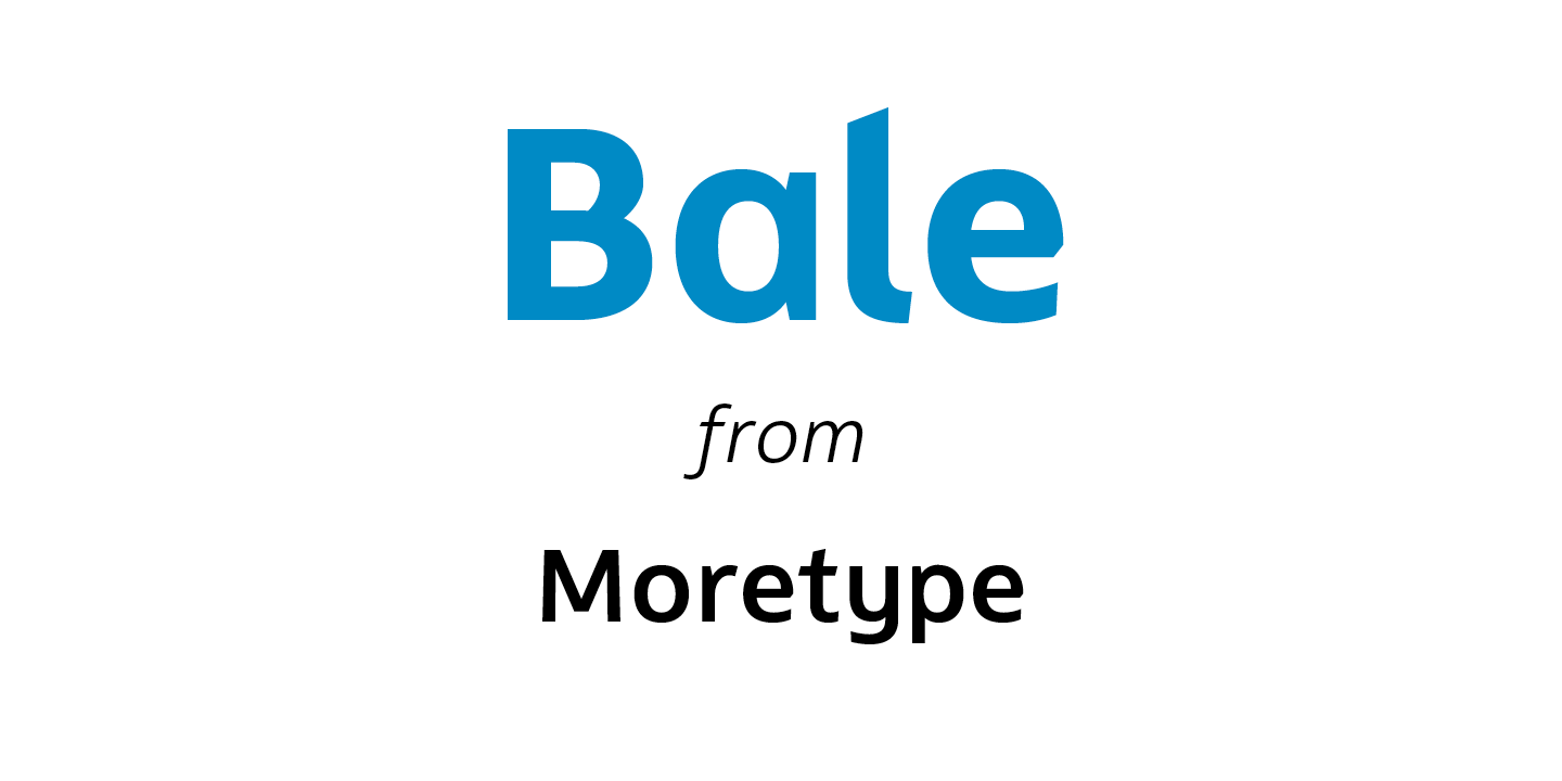 Beispiel einer Bale-Schriftart