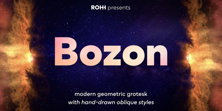 Beispiel einer Bozon-Schriftart