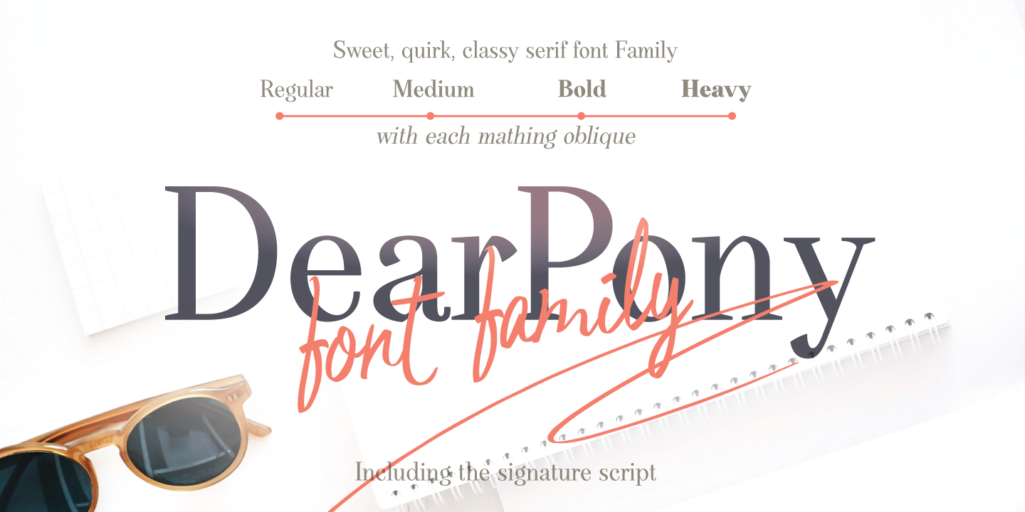 Beispiel einer Dear Pony-Schriftart