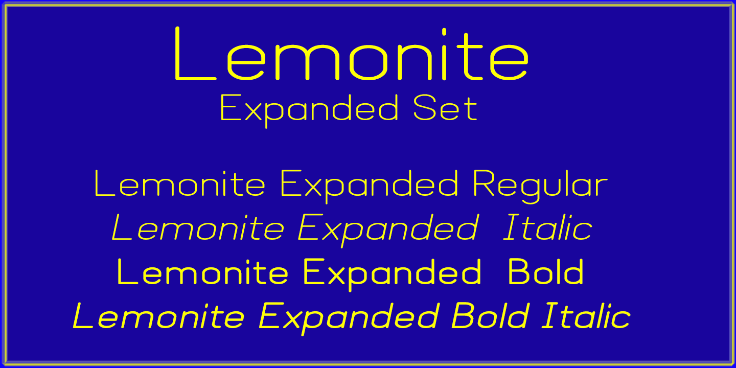 Beispiel einer Lemonite Expanded Bold-Schriftart