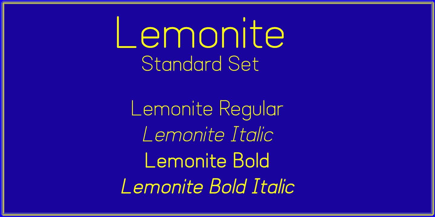Beispiel einer Lemonite-Schriftart