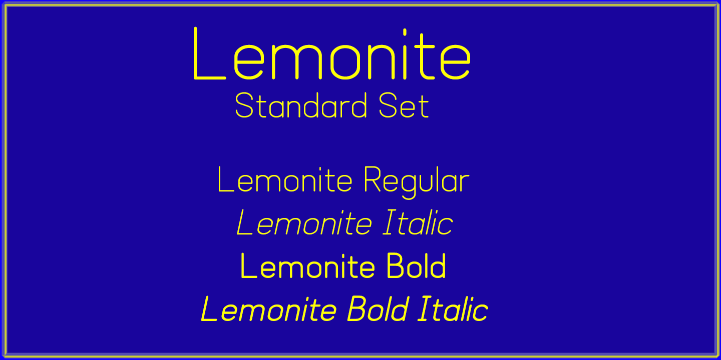 Beispiel einer Lemonite Bold-Schriftart