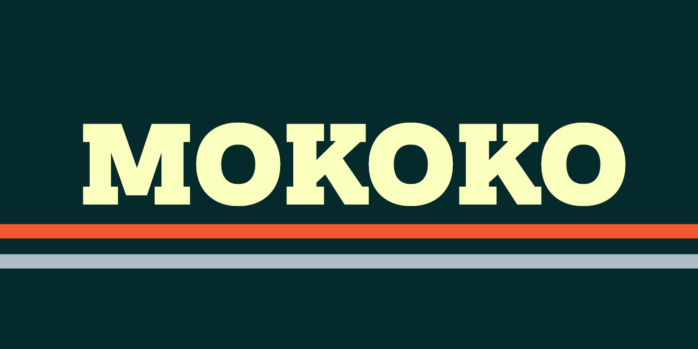 Beispiel einer Mokoko-Schriftart