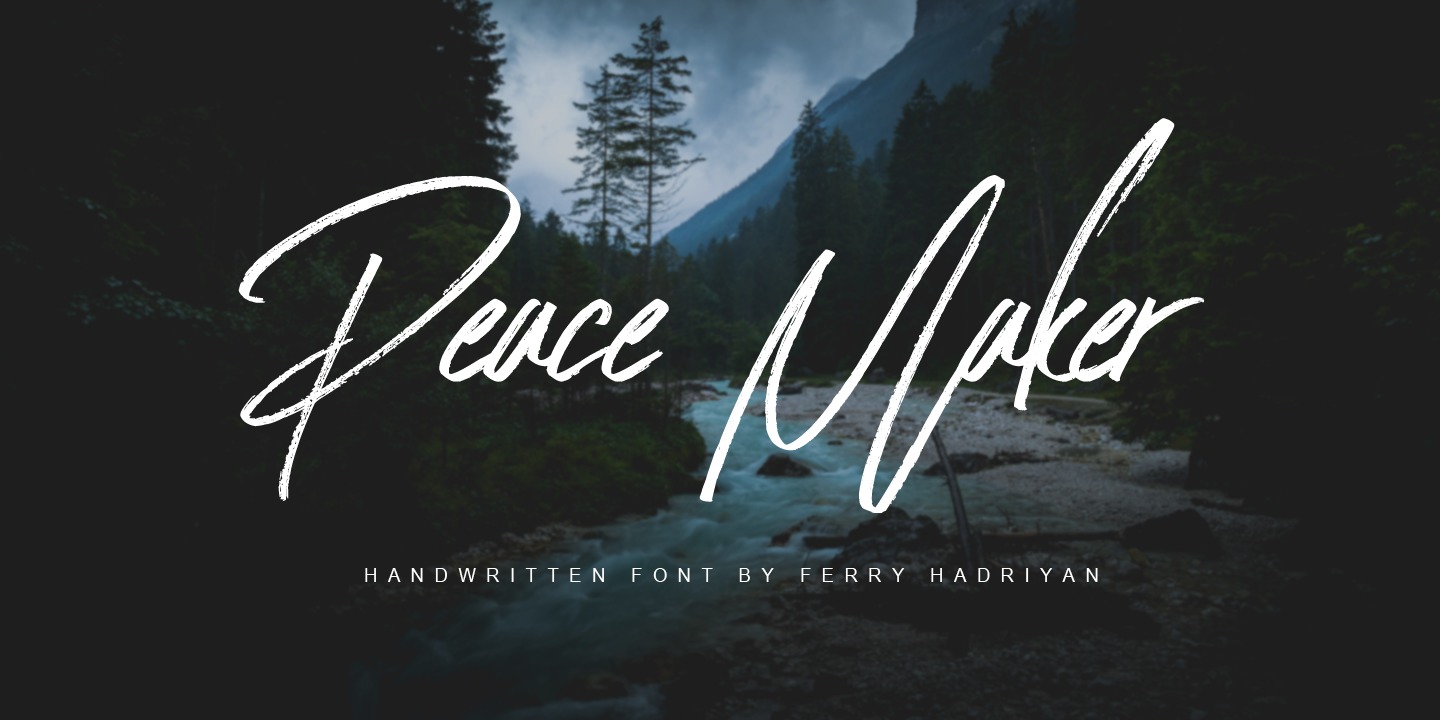 Beispiel einer Peace Maker-Schriftart