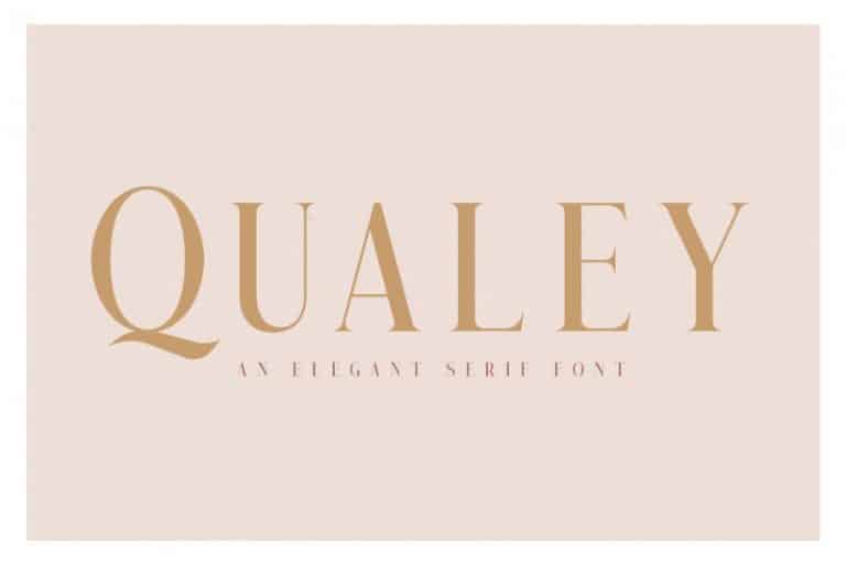 Beispiel einer Qualey Regular-Schriftart