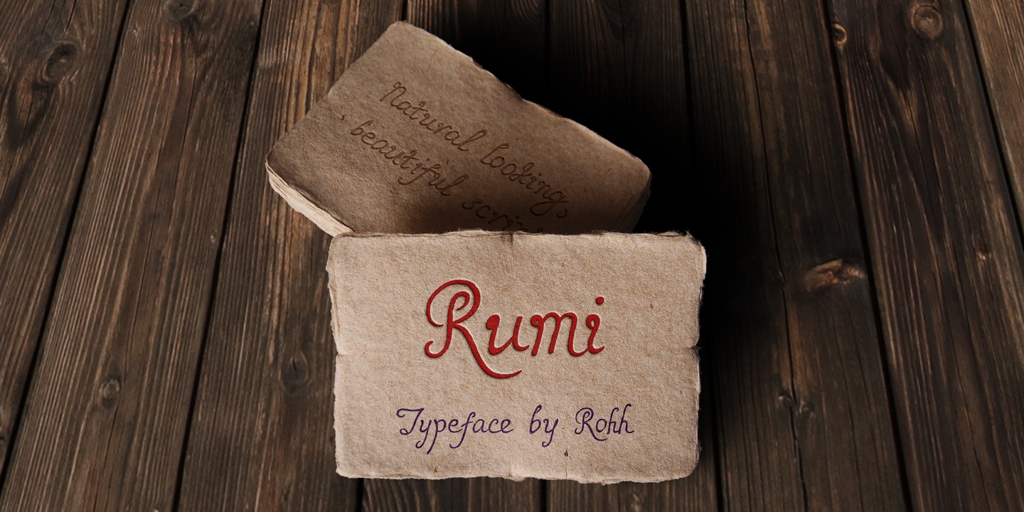 Beispiel einer Rumi-Schriftart