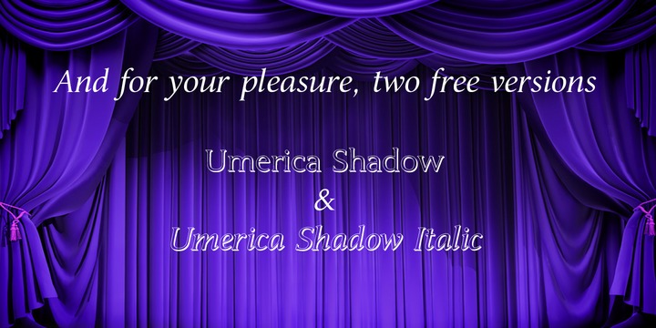 Beispiel einer Umerica Shadow Regular-Schriftart