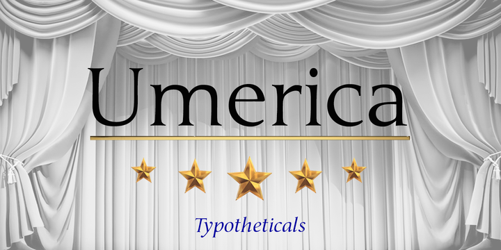 Beispiel einer Umerica Condensed Regular-Schriftart