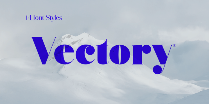 Beispiel einer Vectory Extra Black Italic-Schriftart