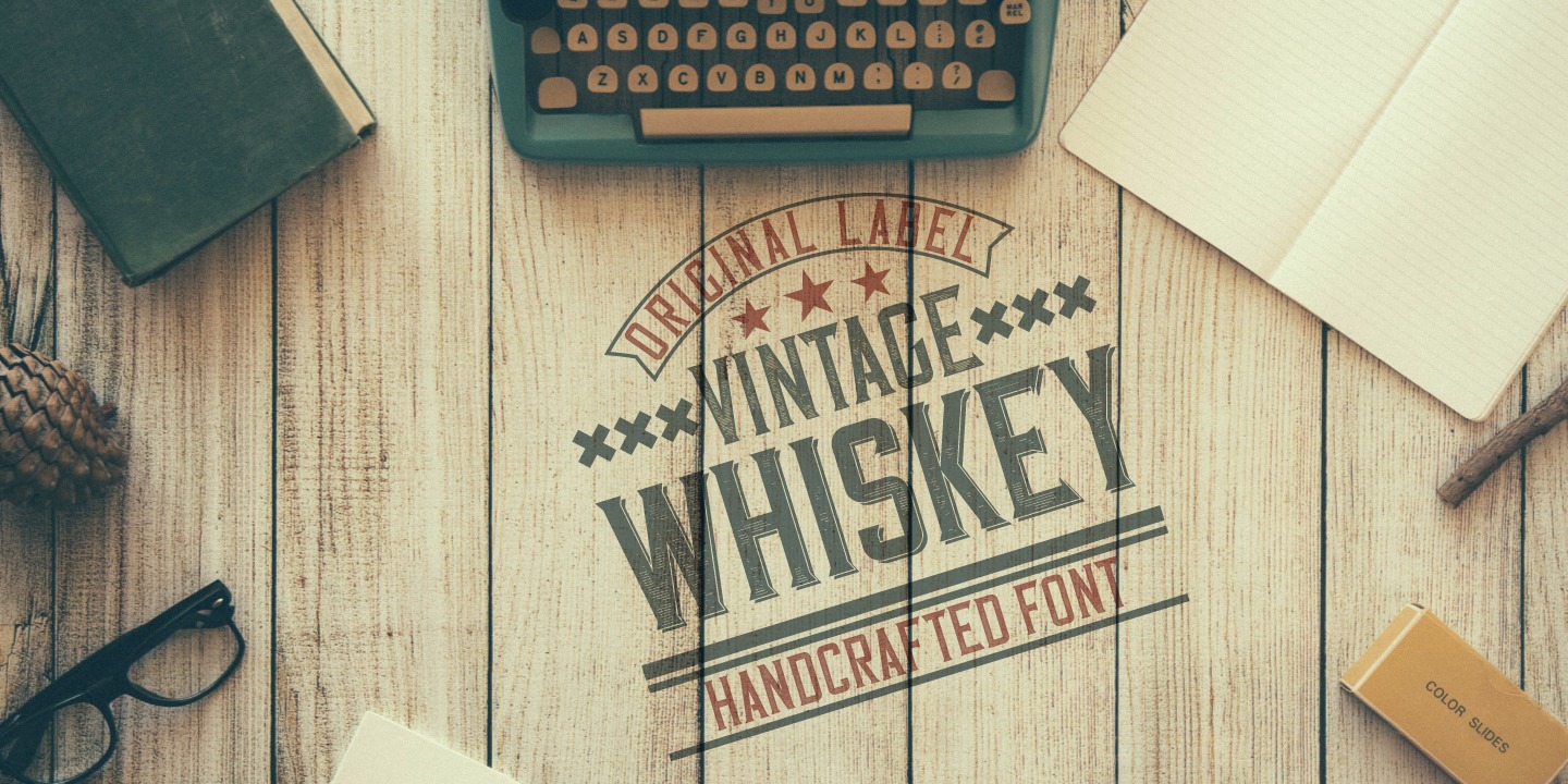 Beispiel einer Vintage Whiskey Regular-Schriftart