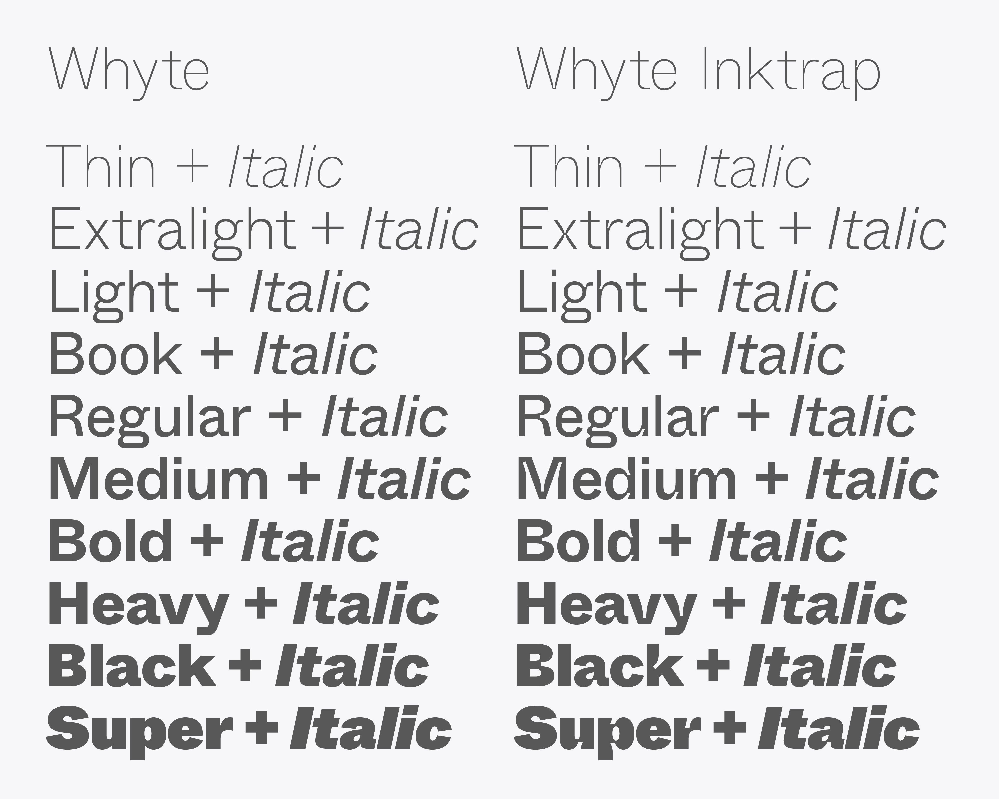 Beispiel einer Whyte Heavy Italic-Schriftart