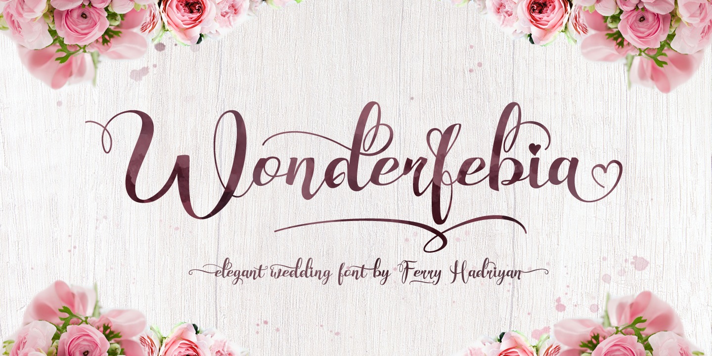 Beispiel einer Wonderfebia-Schriftart