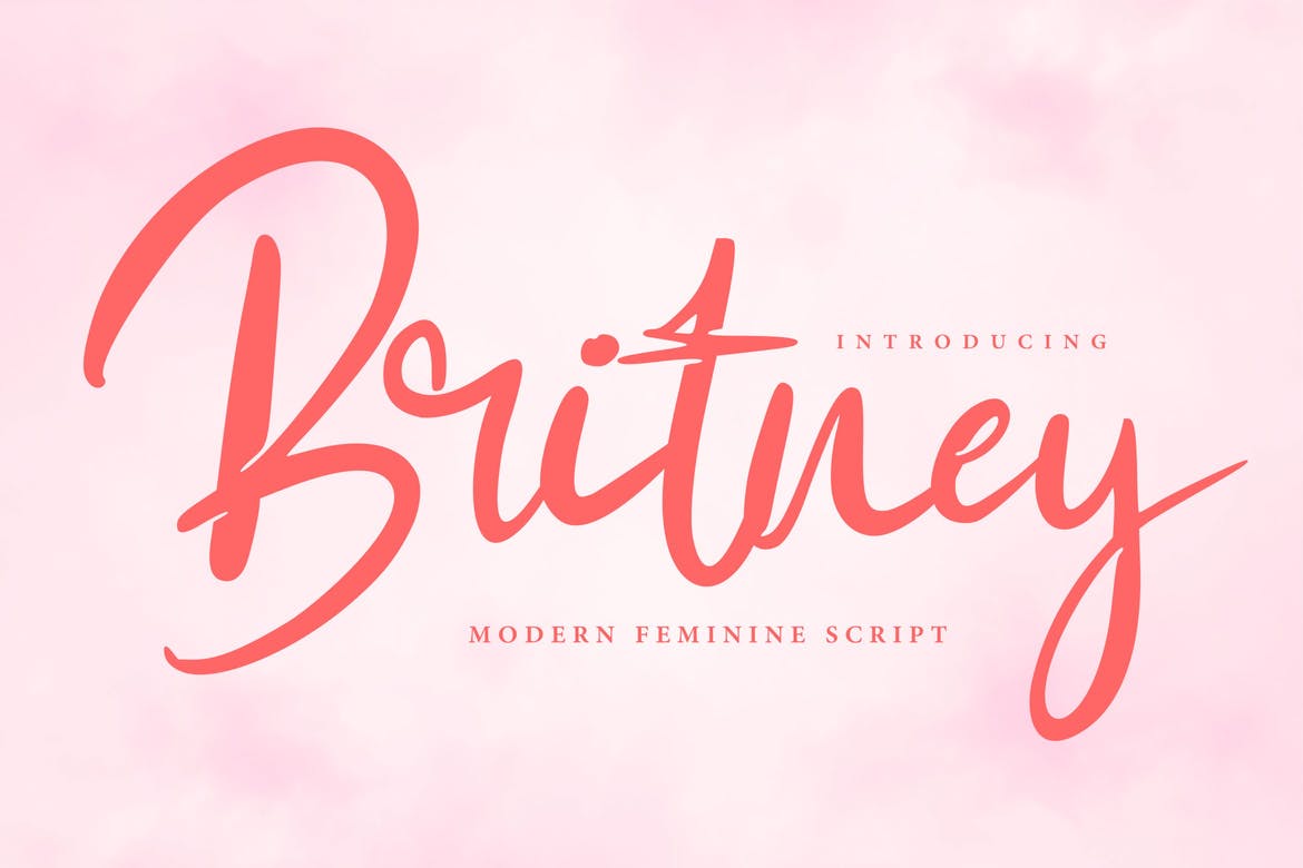 Beispiel einer Britney -Schriftart