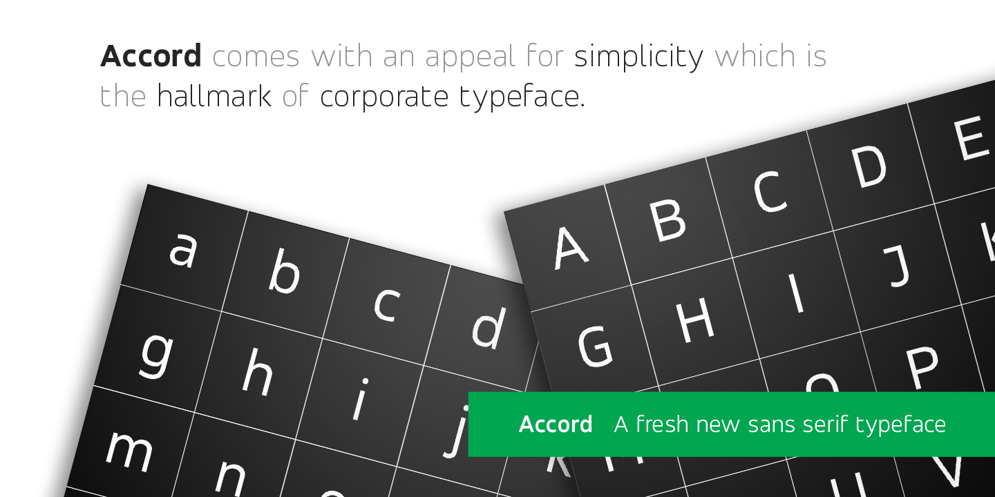 Beispiel einer Accord Regular-Schriftart