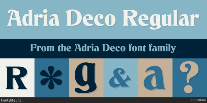 Beispiel einer Adria Deco-Schriftart
