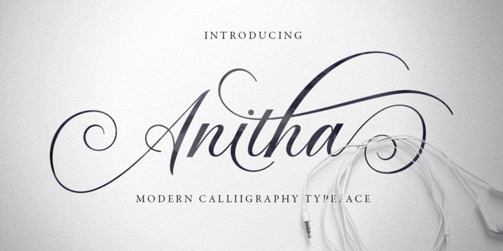 Beispiel einer Anitha-Schriftart