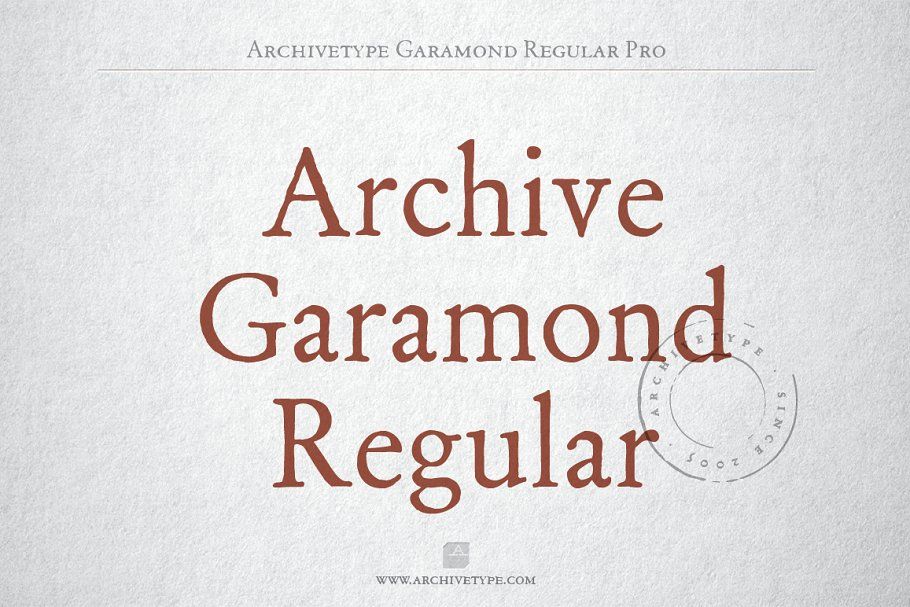 Beispiel einer Archive Garamond-Schriftart