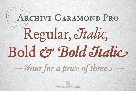 Beispiel einer Archive Garamond Exp Italic-Schriftart