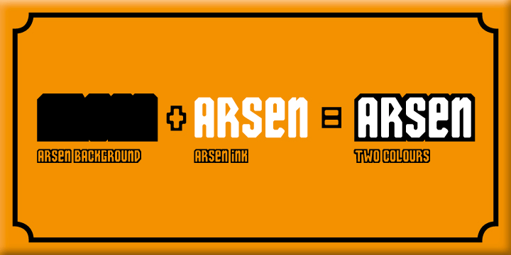 Beispiel einer Arsen Regular-Schriftart