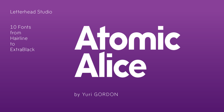 Beispiel einer Atomic Alice-Schriftart