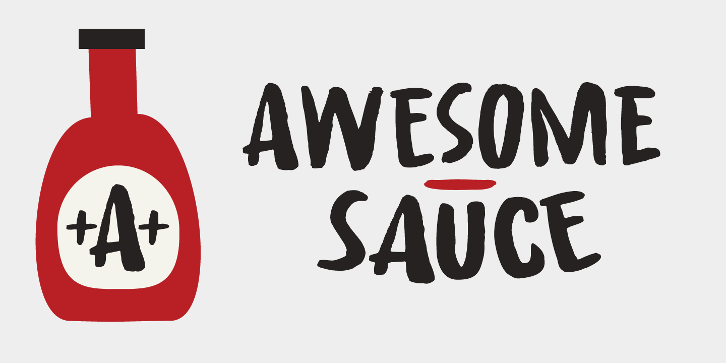 Beispiel einer Awesome Sauce-Schriftart
